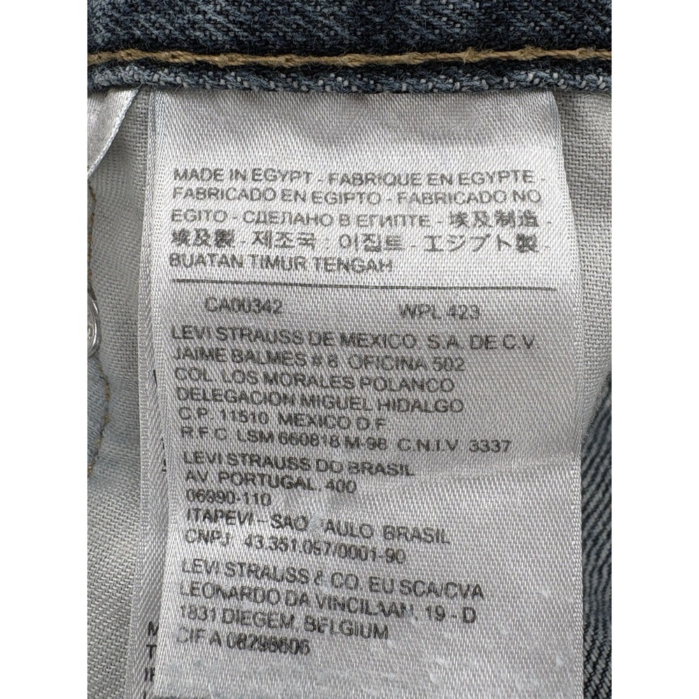 Levis 505 Jeans Mens 34x30* Blue Regular Straight Cotton Broken-in Wash Egypt - Picture 9 of 11